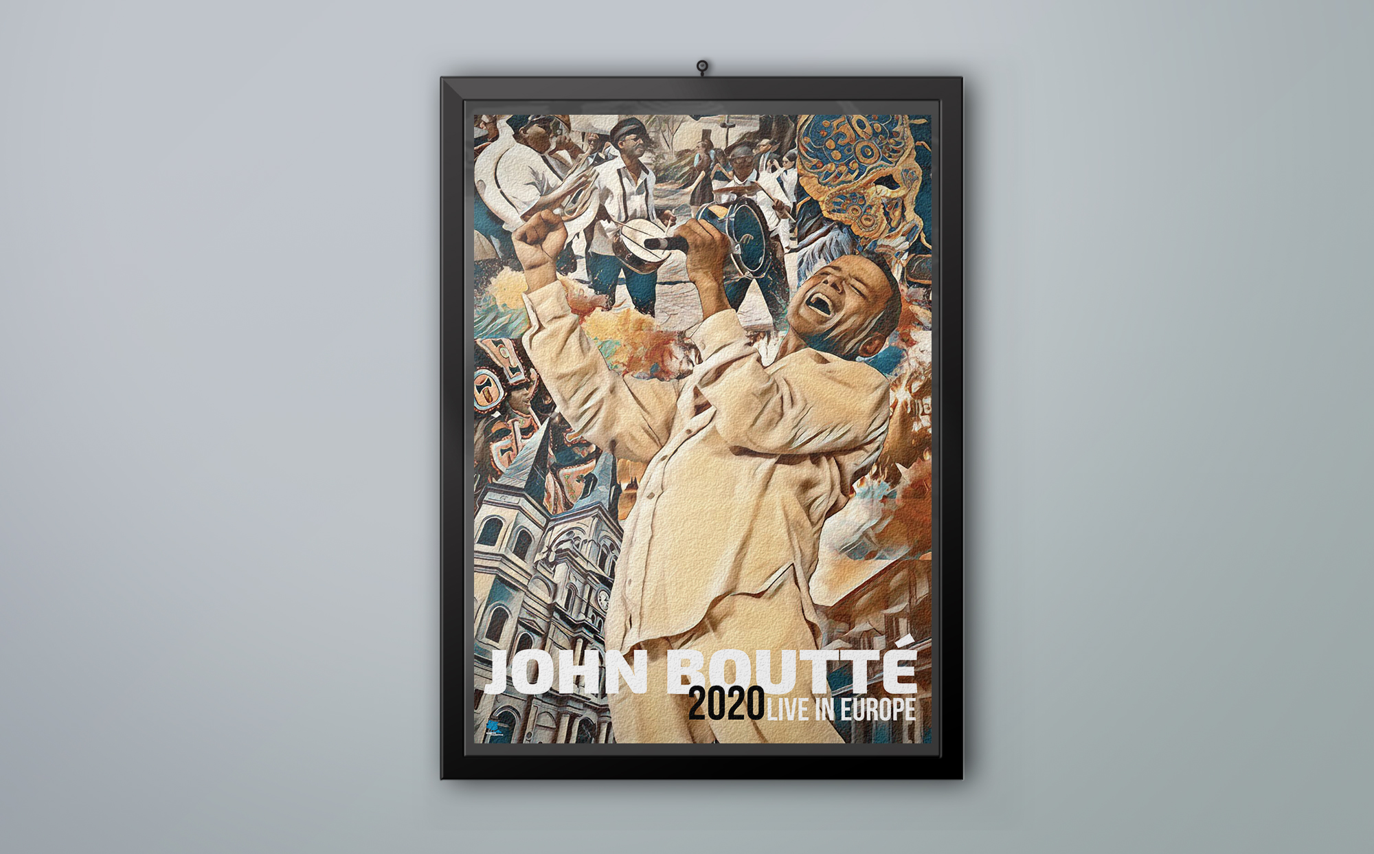 Poster Design for John Boutté 2020 European Tour